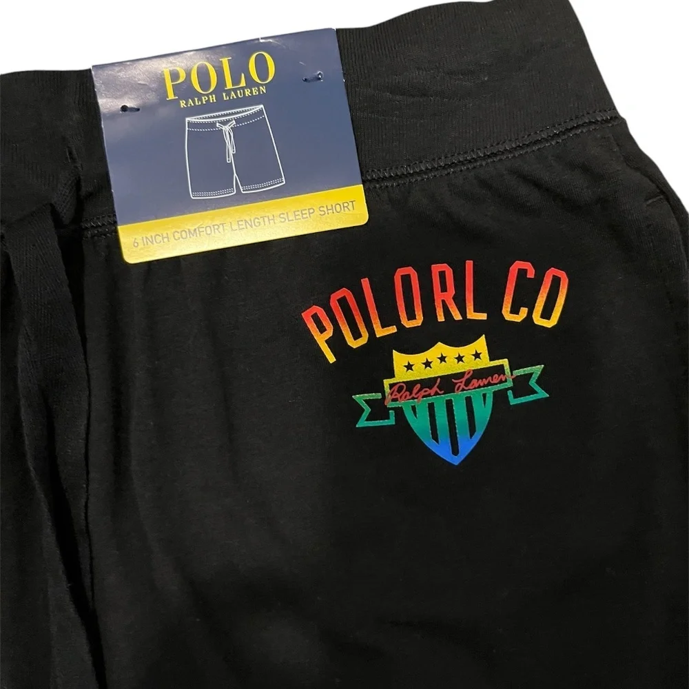 NWT Polo Sport Ralph Lauren 6 inch Comfort Sleeping Shorts Black Size: Medium
